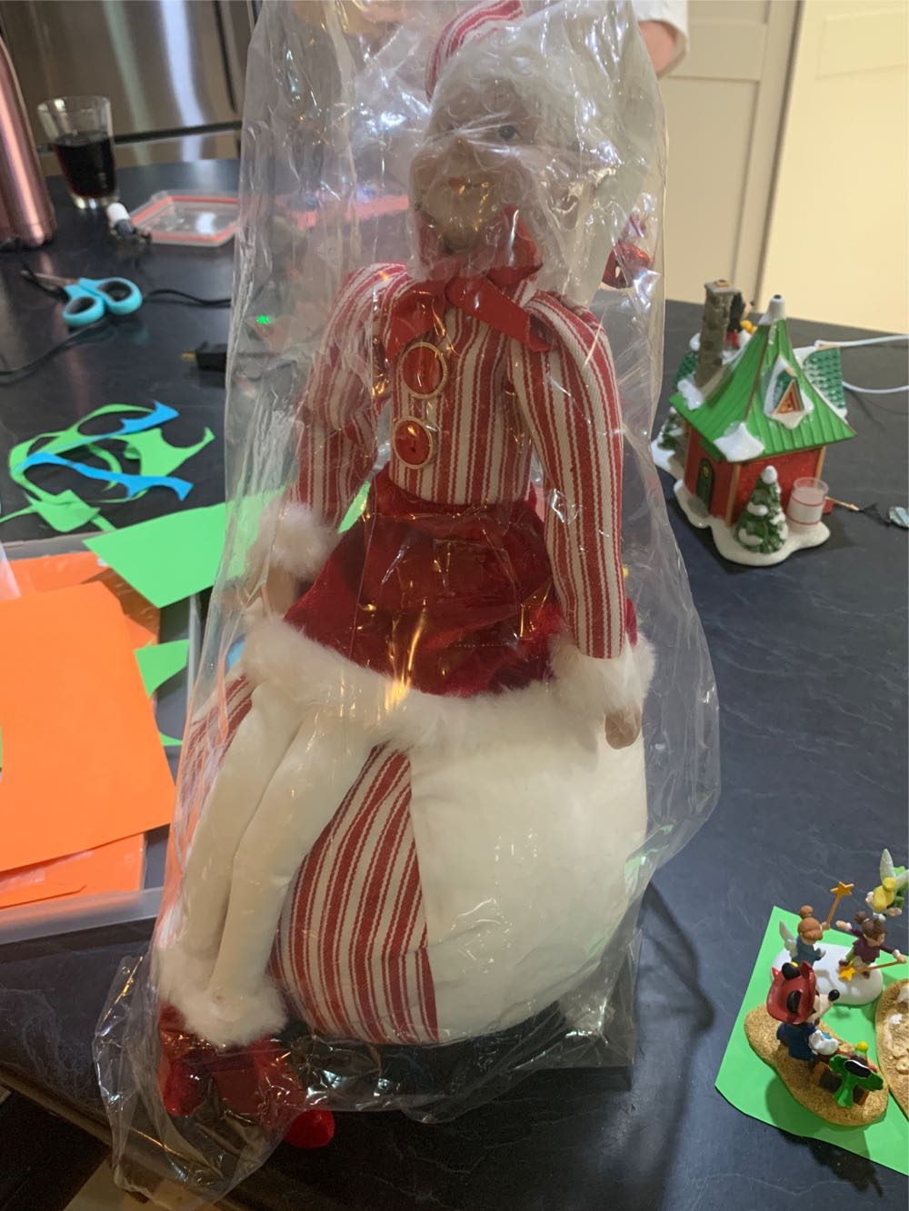 Red & White Elf On A Ball 40cm - Elves ornament collectible - Main Image 2