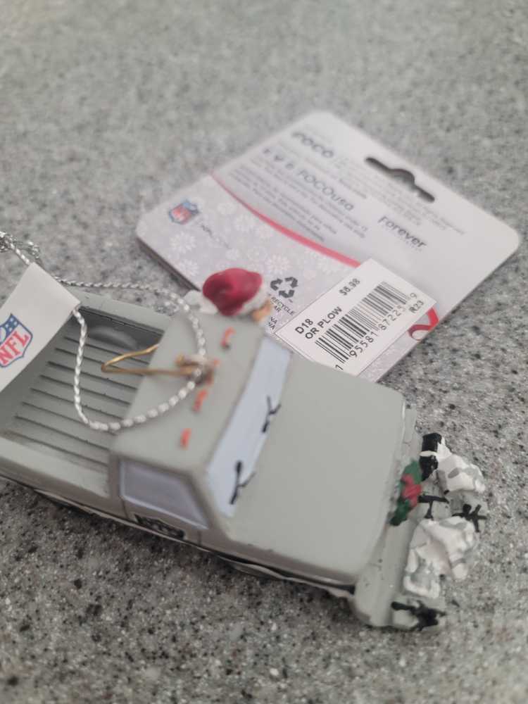 NFL Raiders Snowplow Ornament   (NFL Collection) ornament collectible [Barcode 195581872259] - Main Image 3