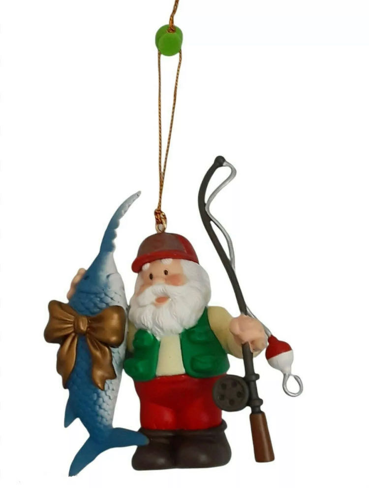 Santa fishing - Traditions (Santa) ornament collectible - Main Image 1