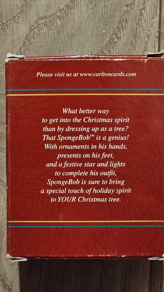 SpongeBob Squarepants  |  SpongeBob ChristmasPants - Heirloom Collection (Spongebob Squarepants) ornament collectible [Barcode 661526032694] - Main Image 3