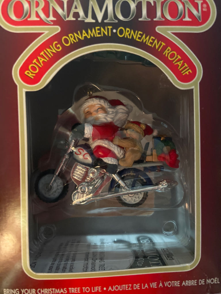 Santa On Motorcycle - Vintage (Ornamotion) ornament collectible [Barcode 063407027667] - Main Image 2
