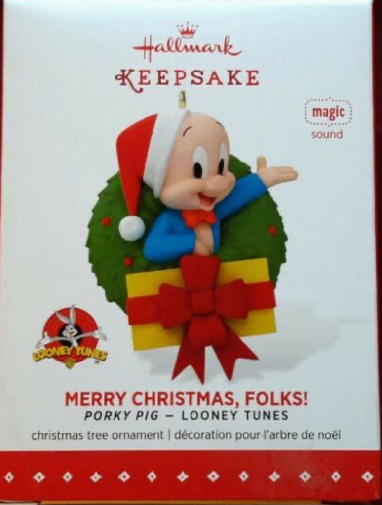 Merry Christmas, Folks!  (Looney Tunes) ornament collectible [Barcode 763795967155] - Main Image 2
