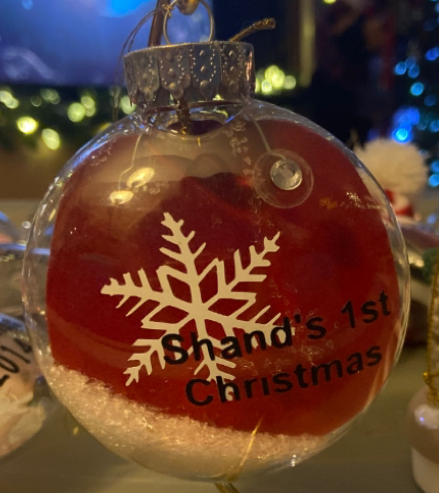 Shane’s First Christmas - Handmade (Family Photo) ornament collectible - Main Image 2