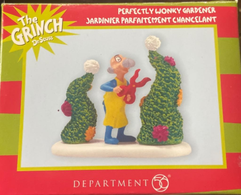 Perfectly Wonky Gardener - The Grinch (Village) ornament collectible [Barcode 065992472945] - Main Image 2