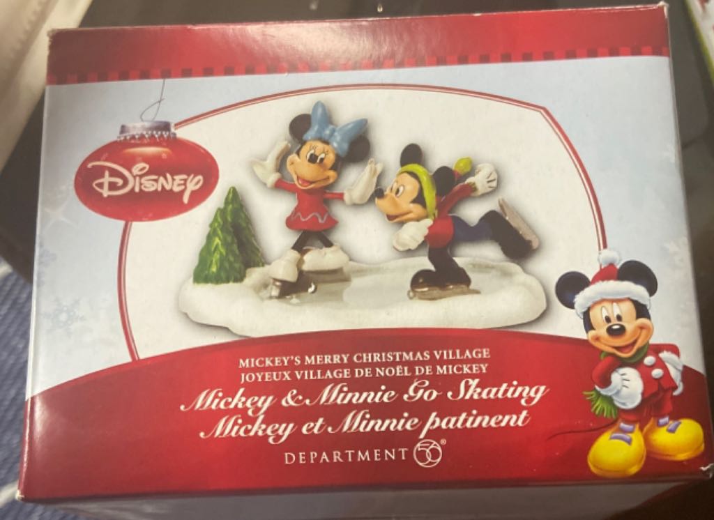 Mickey & Minnie Go Skating - Mickey’s Merry Christmas Village (Village) ornament collectible [Barcode 734409527348] - Main Image 2