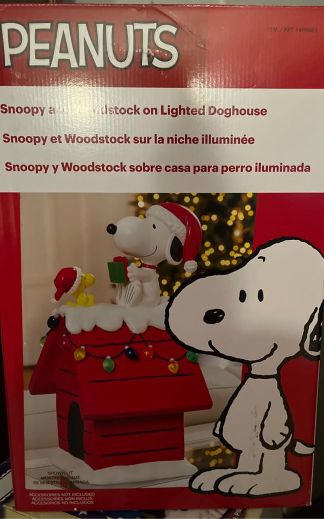 Peanuts Snoopy & Woodstock On Lighted Doghouse - Peanuts (Decor) ornament collectible [Barcode 805780393133] - Main Image 2