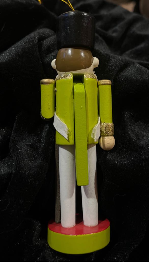 Green Nutcracker Toysoldier - Value Village Finds (Vintage Wood) ornament collectible - Main Image 2