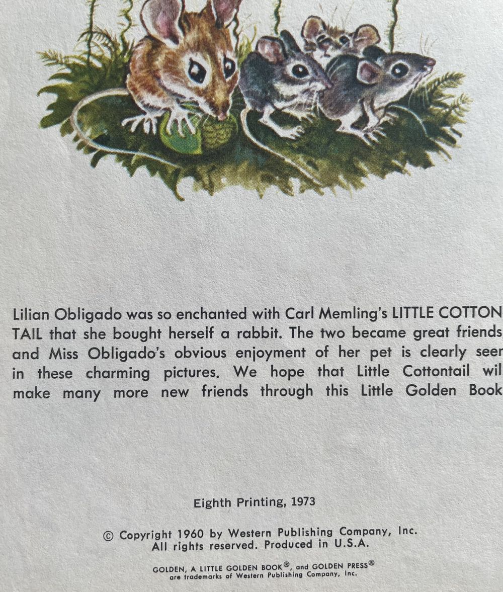 Book - Little Cottontail - By Carl Memling (Children’s Books) ornament collectible - Main Image 2