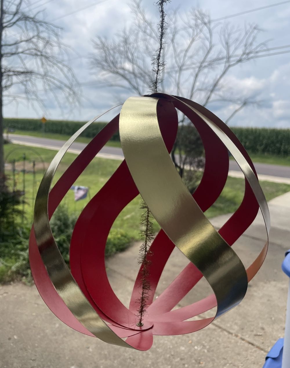 Doubl-Glo - Illuminized Spin Ball With Tinsel  ornament collectible - Main Image 2