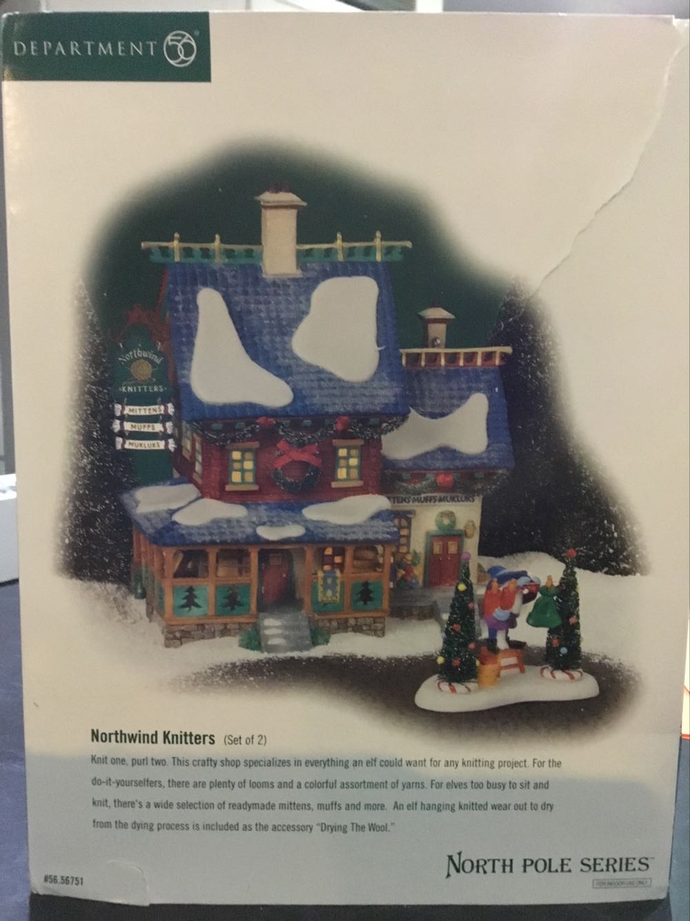 Northwind Knitters Set Of 2 - North pole series ornament collectible [Barcode 734409238350] - Main Image 2