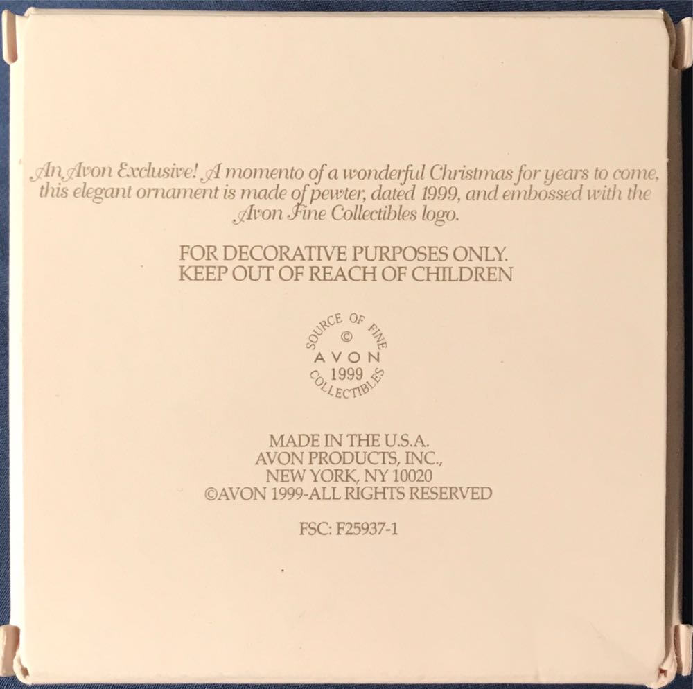 Avon Season Of Peace 1999 - Avon Ornaments ornament collectible - Main Image 3