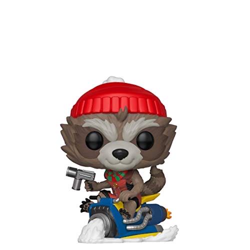Funko Pop! Marvel: Holiday Rocket Raccoon On Sled Multicolor Standard  ornament collectible [Barcode 889698433341] - Main Image 1