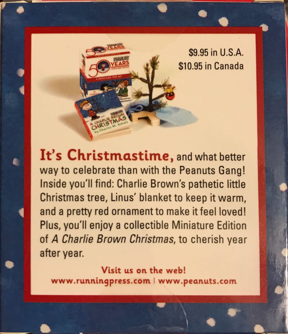 Peanuts A Charlie Brown Christmas 50 Years Book & Tree Kit  ornament collectible [Barcode 9780762431458] - Main Image 3
