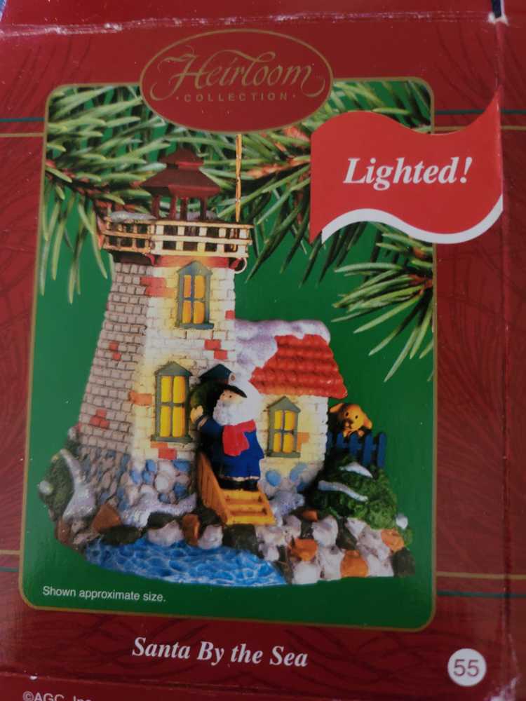 Santa By The Sea  (Lighthouses) ornament collectible - Main Image 1