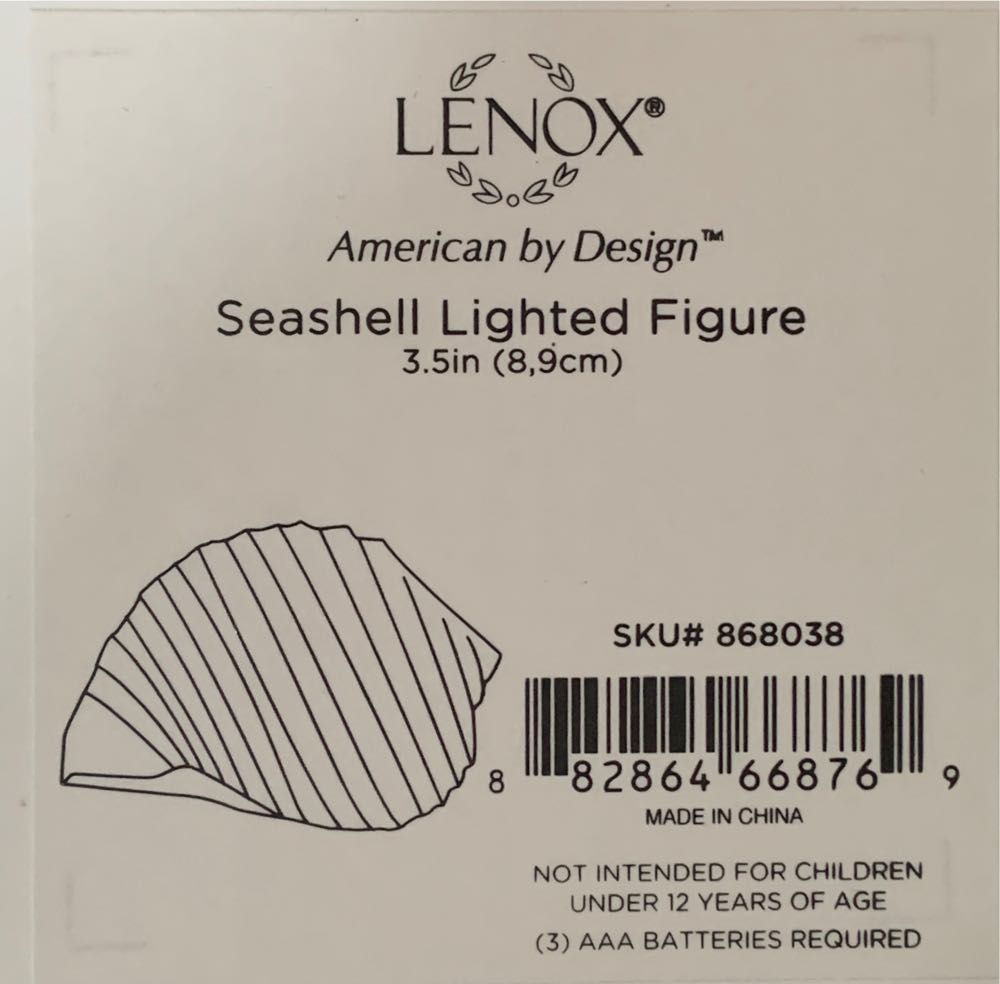 Seashell Lighted Figure  ornament collectible [Barcode 882864668769] - Main Image 2
