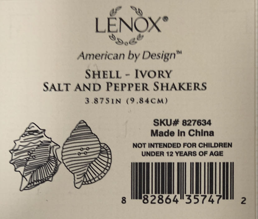 Shell Salt And Pepper Shaker  ornament collectible [Barcode 882864357472] - Main Image 2