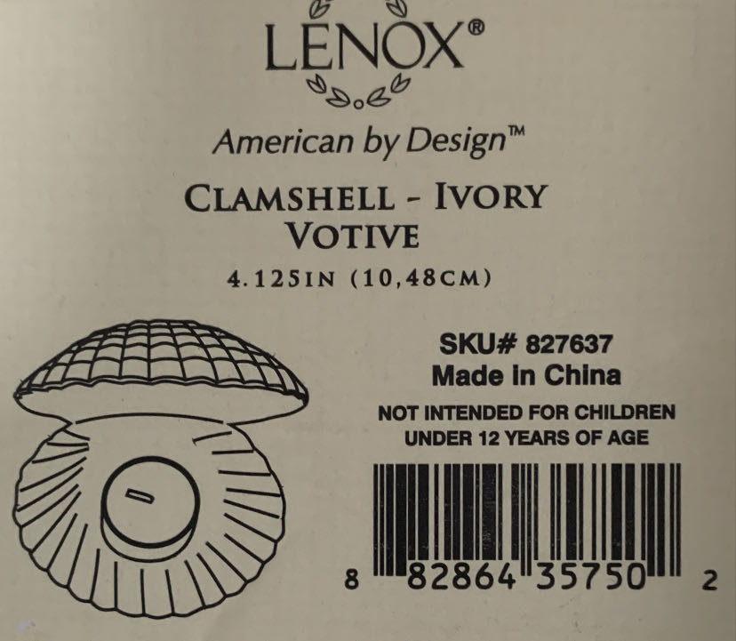 Clamshell Votive  ornament collectible [Barcode 882864357502] - Main Image 2