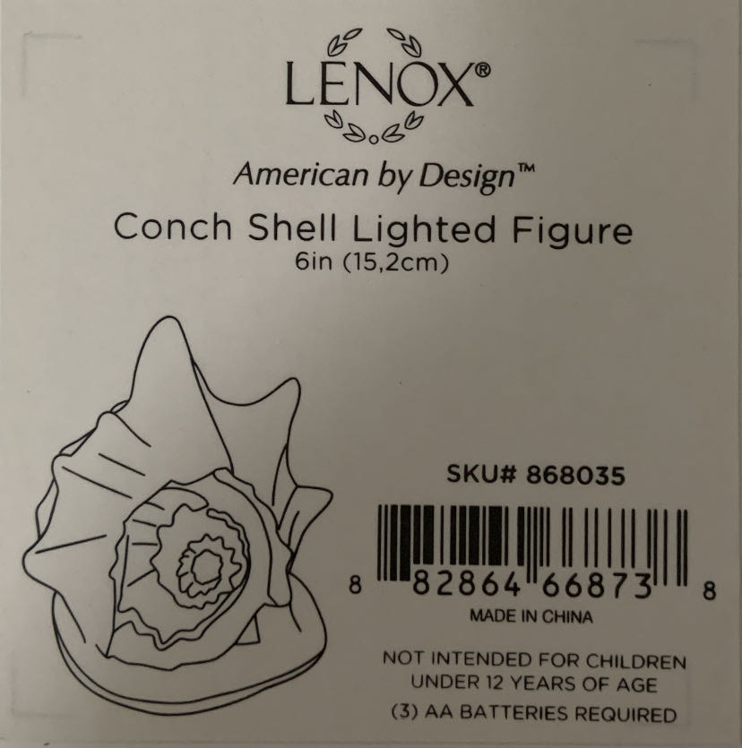 Conch Shell Lighted Figure  ornament collectible [Barcode 175000002436] - Main Image 2