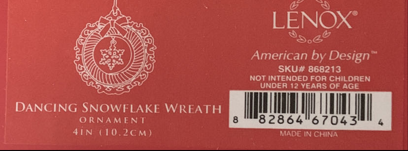 Dancing Snowflake Wreath  ornament collectible [Barcode 882864670434] - Main Image 2