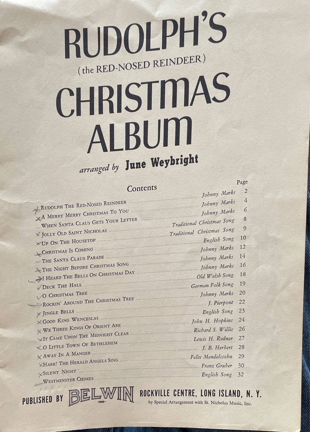 Rudolph’s Christmas Album - Arranged By June Weybright (Music Book) ornament collectible - Main Image 2