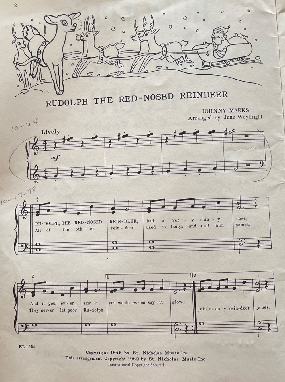 Rudolph’s Christmas Album - Arranged By June Weybright (Music Book) ornament collectible - Main Image 3