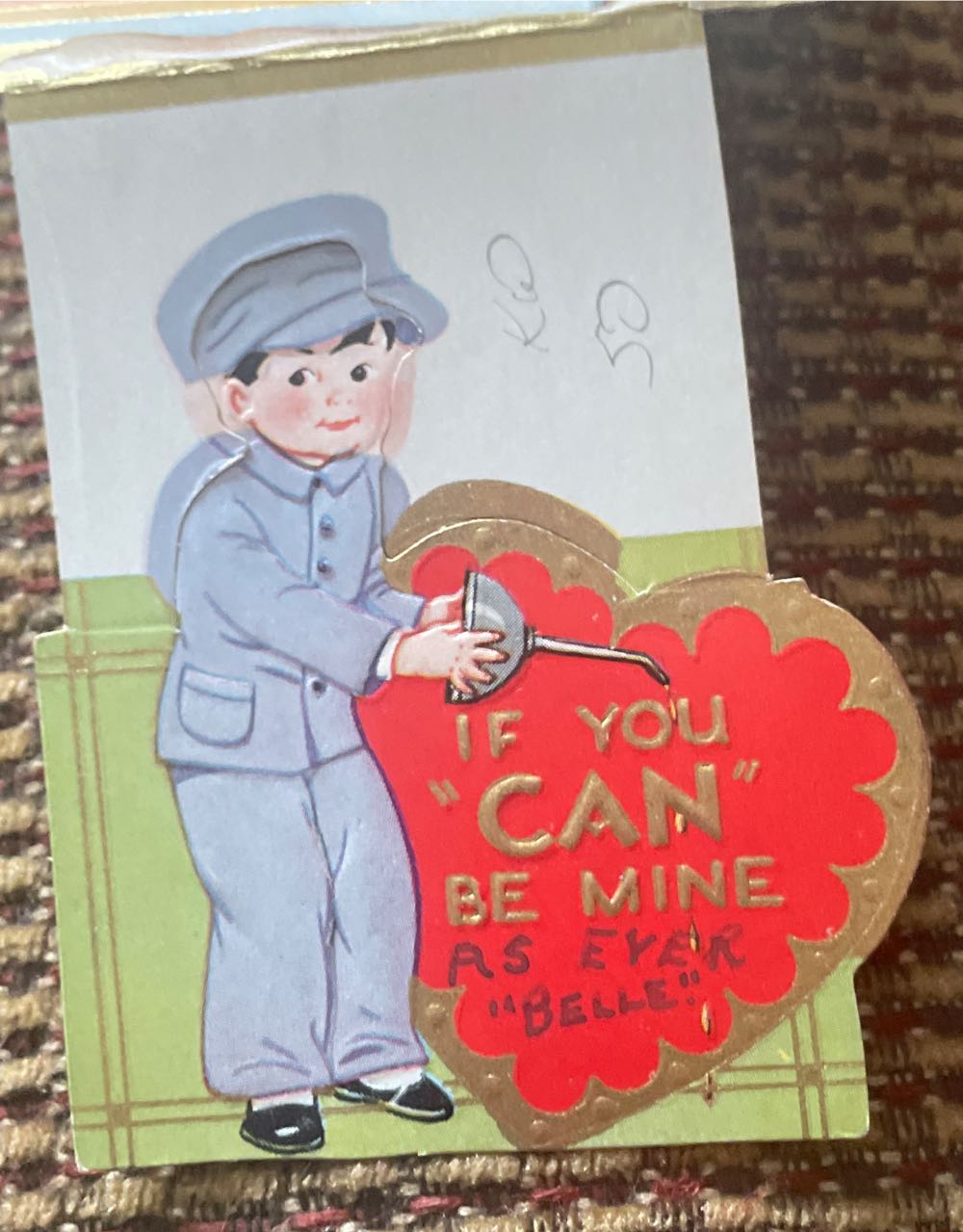 Valentine - Folded - Oil Can - Valentine (Folded) ornament collectible - Main Image 2