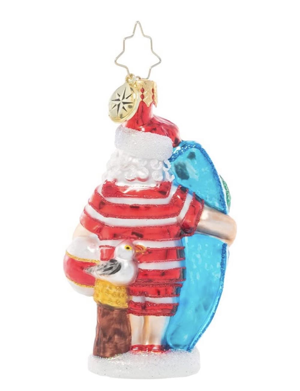 Wishing for Waves Santa Gem  (Beach) ornament collectible - Main Image 2