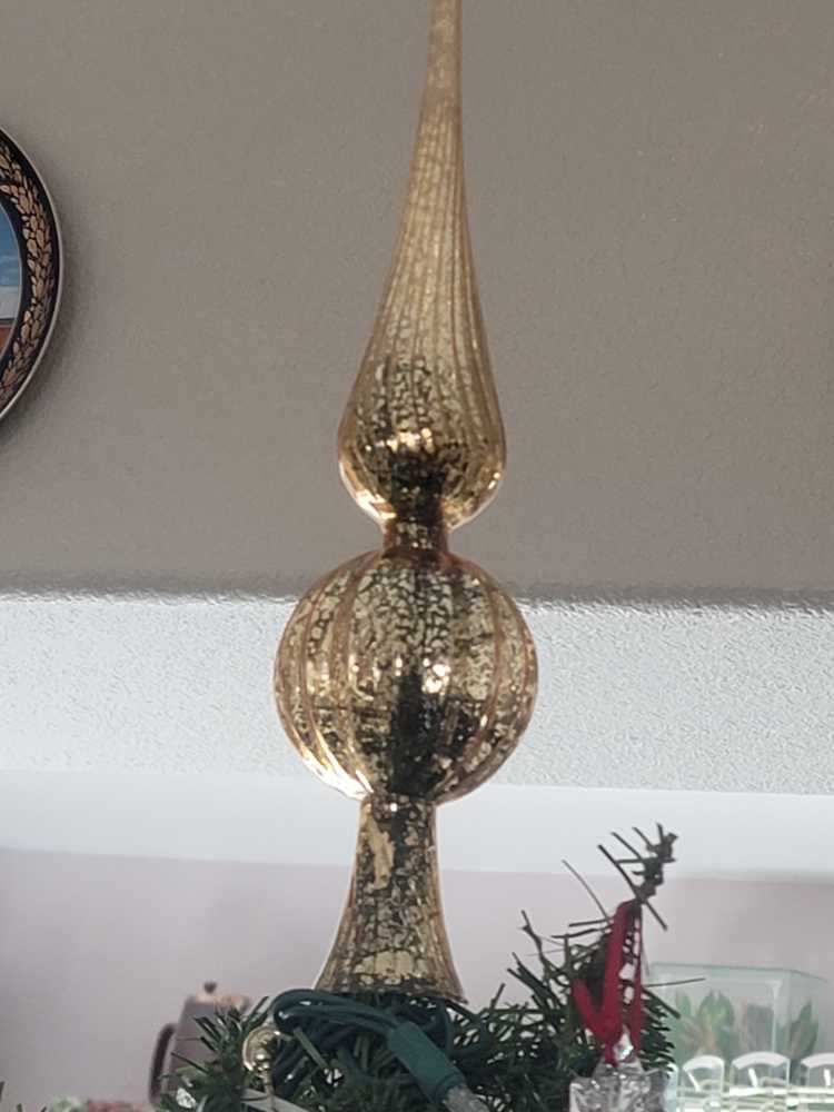 Mercury Golden Spire Tree Topper  ornament collectible [Barcode 882864692085] - Main Image 1