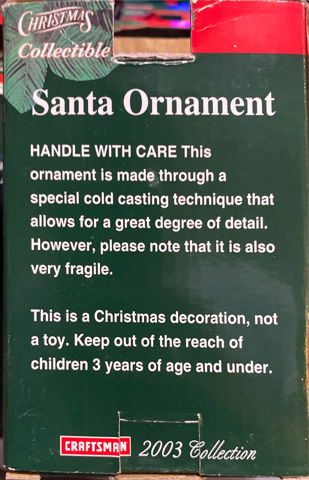 Craftsman Santa Ornament - Craftsman Tools ornament collectible [Barcode 765784347108] - Main Image 2