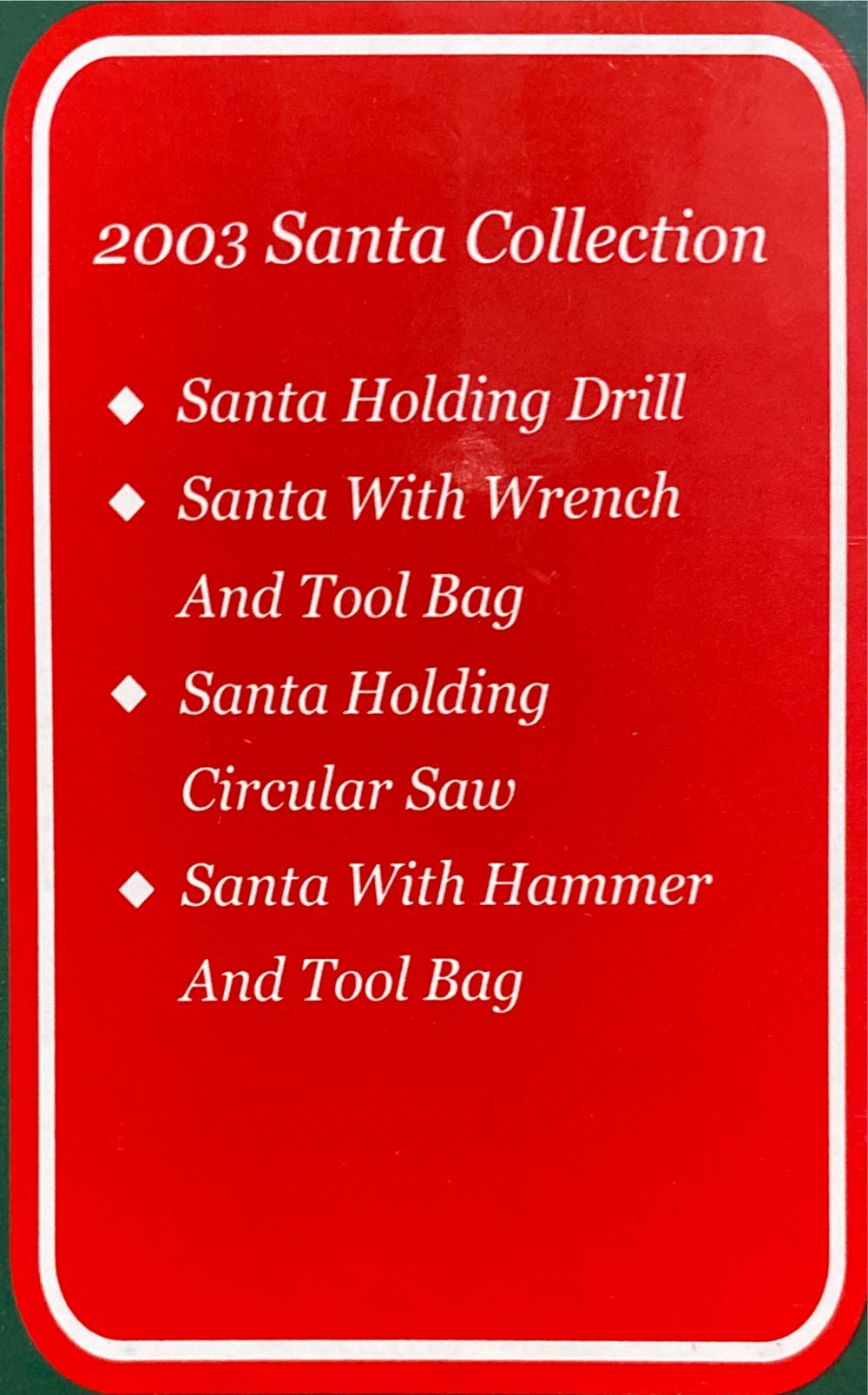 Craftsman Santa Ornament - Craftsman Tools ornament collectible [Barcode 765784347108] - Main Image 4