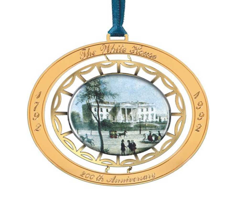 White House 1992 Ornament - White House Christmas Ornaments (200 Years for White House Cornerstone) ornament collectible - Main Image 1