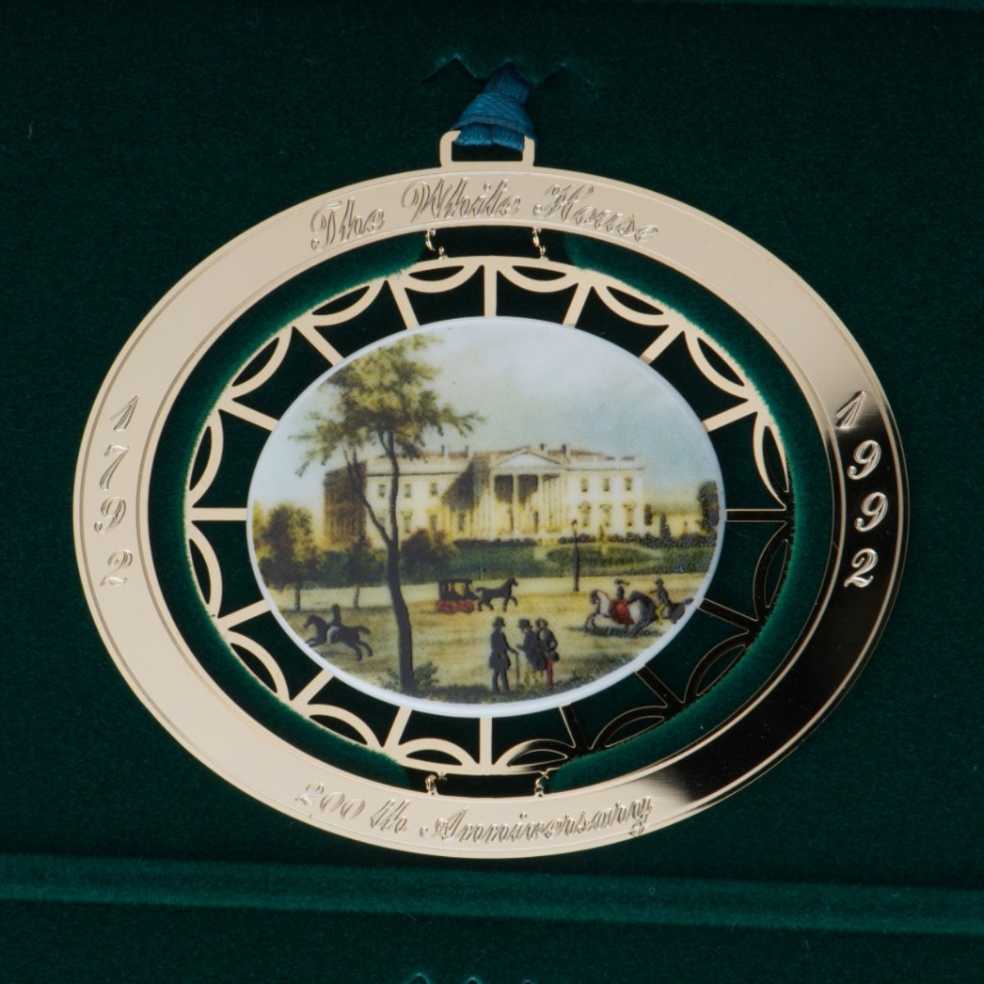 White House 1992 Ornament - White House Christmas Ornaments (200 Years for White House Cornerstone) ornament collectible - Main Image 2