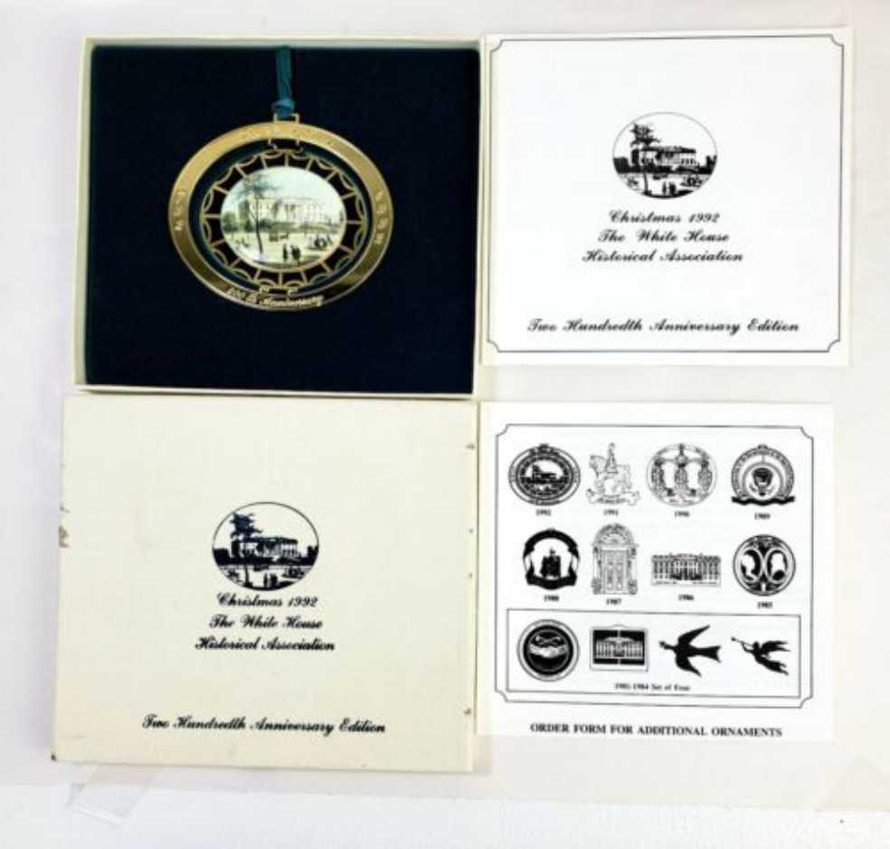 White House 1992 Ornament - White House Christmas Ornaments (200 Years for White House Cornerstone) ornament collectible - Main Image 4