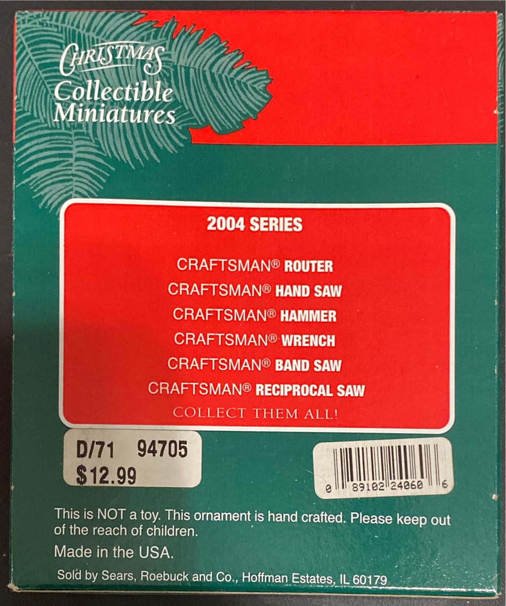 Craftsman Bronze Finish Hammer - Craftsman Tools ornament collectible - Main Image 3