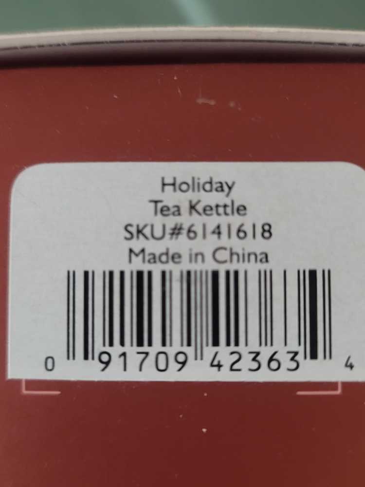 Tea Kettle  ornament collectible [Barcode 091709423634] - Main Image 4