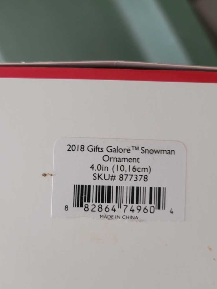 Gifts Galore Snowman Ornament  ornament collectible [Barcode 882864749604] - Main Image 3