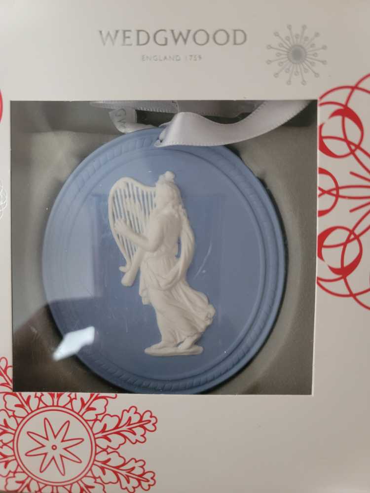 Wedgwood Blue White Jasperware Christmas Tree Decoration Annual Ornament  ornament collectible [Barcode 701587262705] - Main Image 2