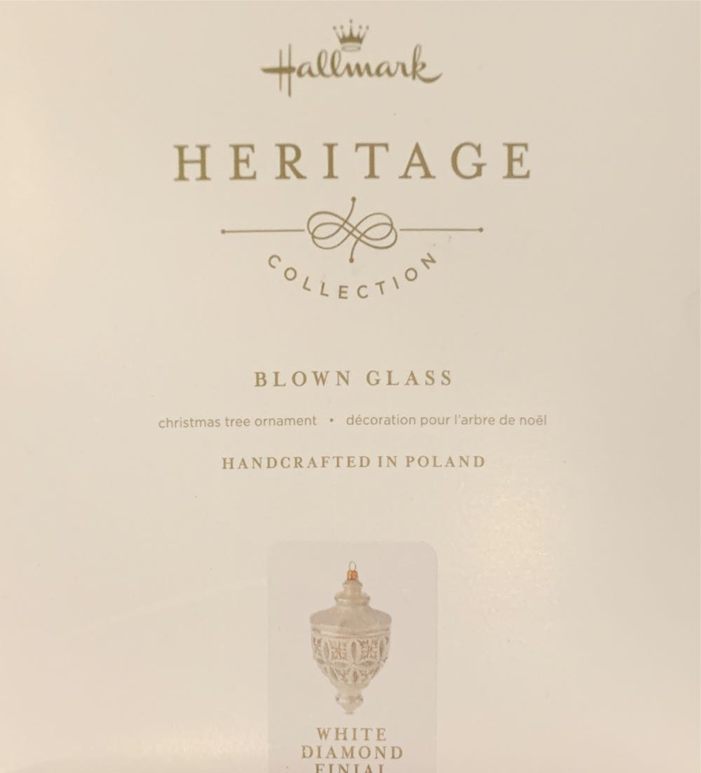 White Diamond Finial - Heritage Collection ornament collectible [Barcode 763795349364] - Main Image 2
