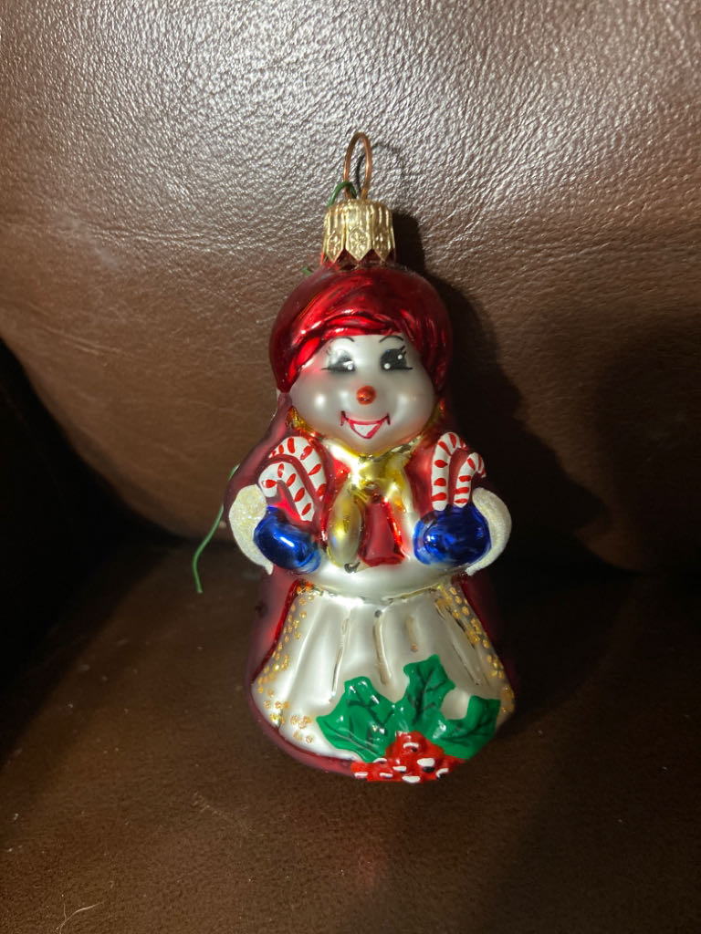 Two sided snowman Mr. and Mrs. Gem  ornament collectible - Main Image 2