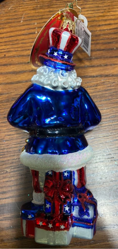 Jolly patriotic Santa  (Patriotic) ornament collectible - Main Image 2