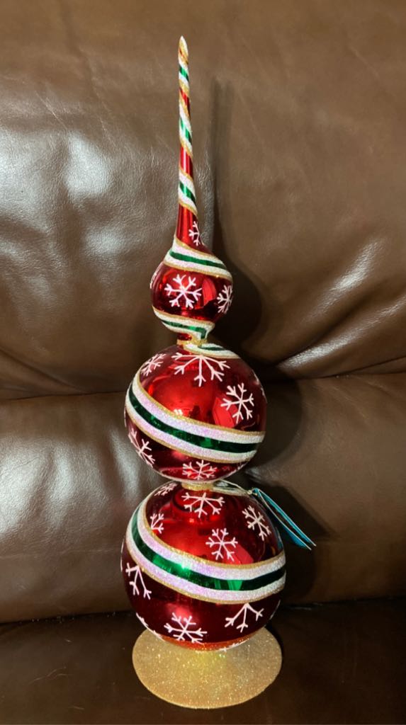 Minty Flakes Free Standing Finial  ornament collectible - Main Image 2