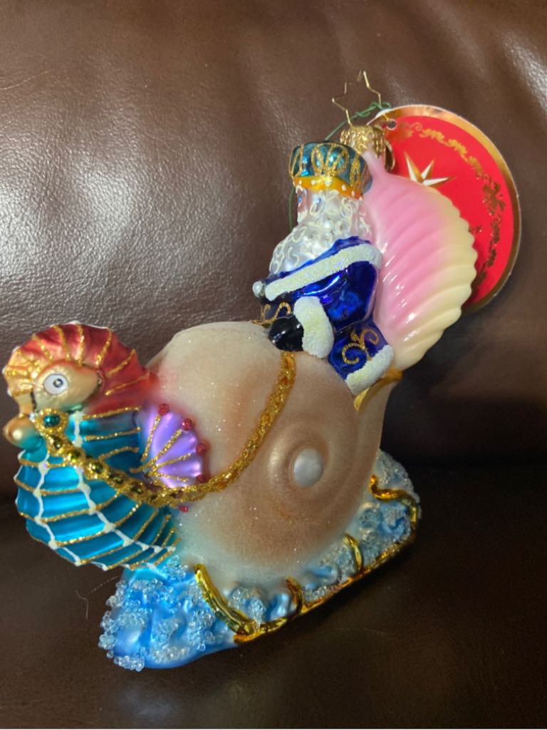 Sea Horse Drawn Carriage, A  (Ocean) ornament collectible - Main Image 2