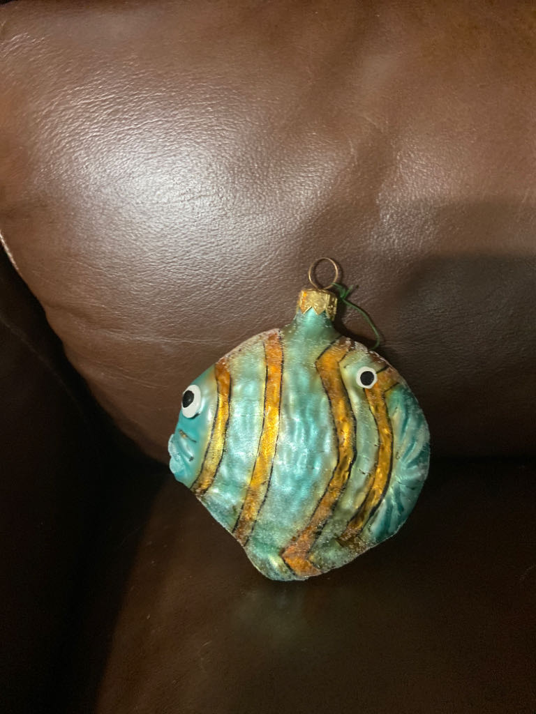 Fish Blue/gold Stripes  (Ocean) ornament collectible - Main Image 2