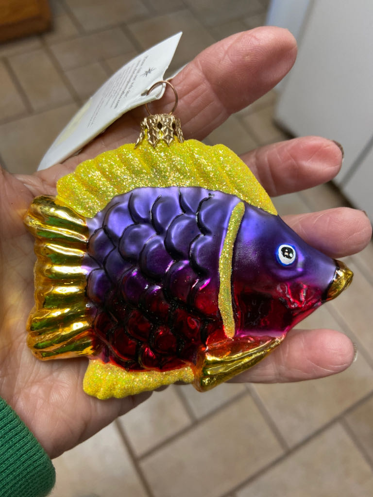 Fish Purple/gold Gem  (Ocean) ornament collectible - Main Image 1