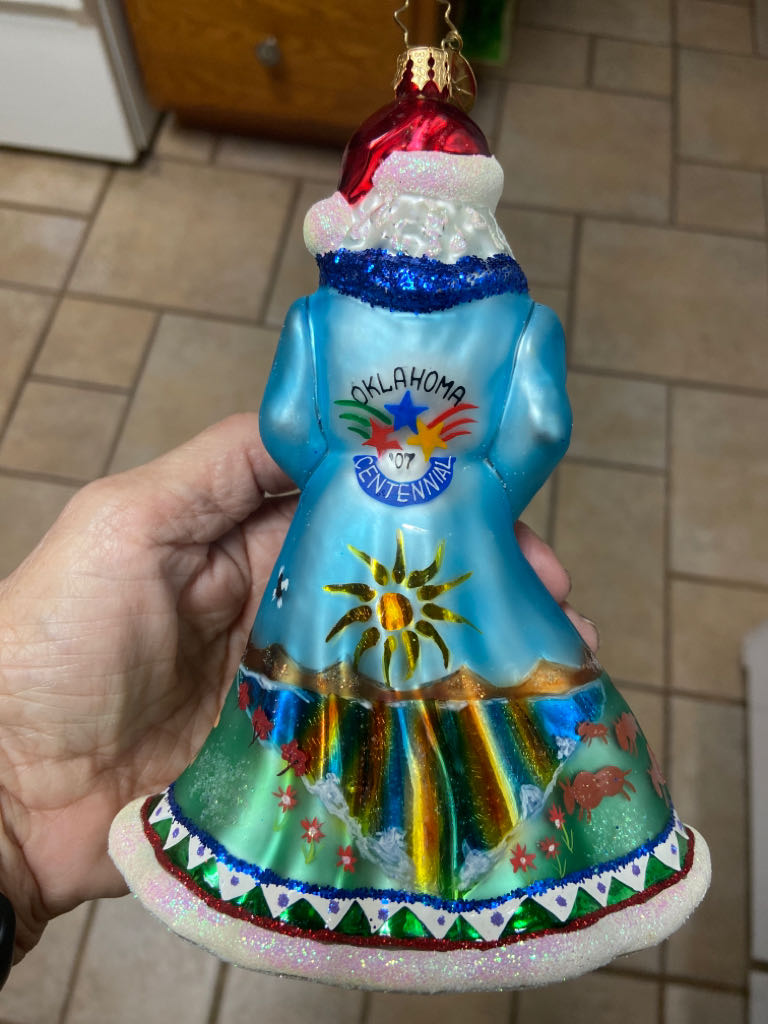 Santa: Oklahoma Bicentennial 2007  ornament collectible - Main Image 2