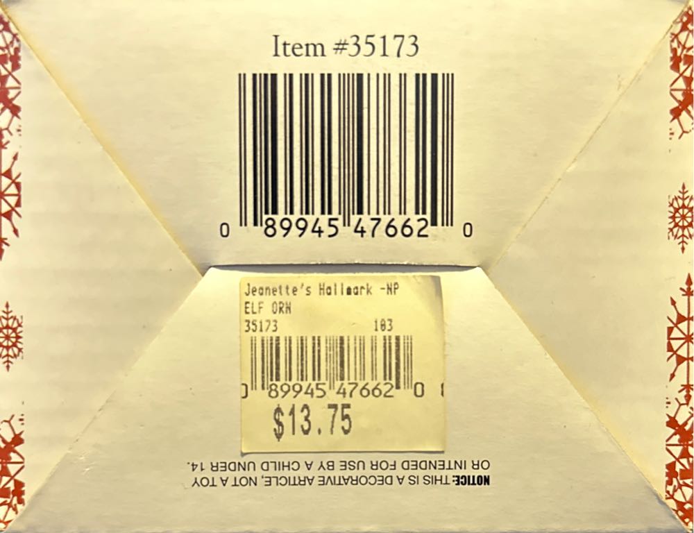 Elf On The Shelf Holiday Ornament - Elf On The Shelf (Elf On The Shelf) ornament collectible [Barcode 089945476620] - Main Image 3