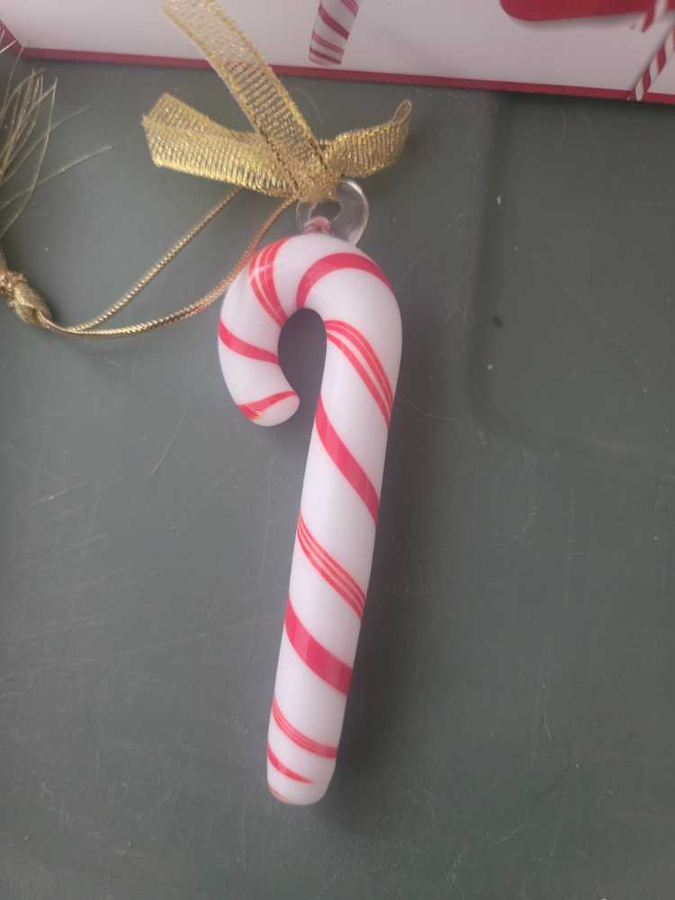 Lenox Glass Candy Cane Ornament  ornament collectible [Barcode 882864860606] - Main Image 2