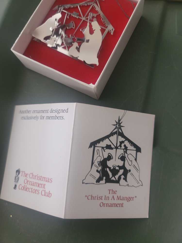 Away In A Manger Ornament  - Christmas Ornament Collectors Club ornament collectible - Main Image 2