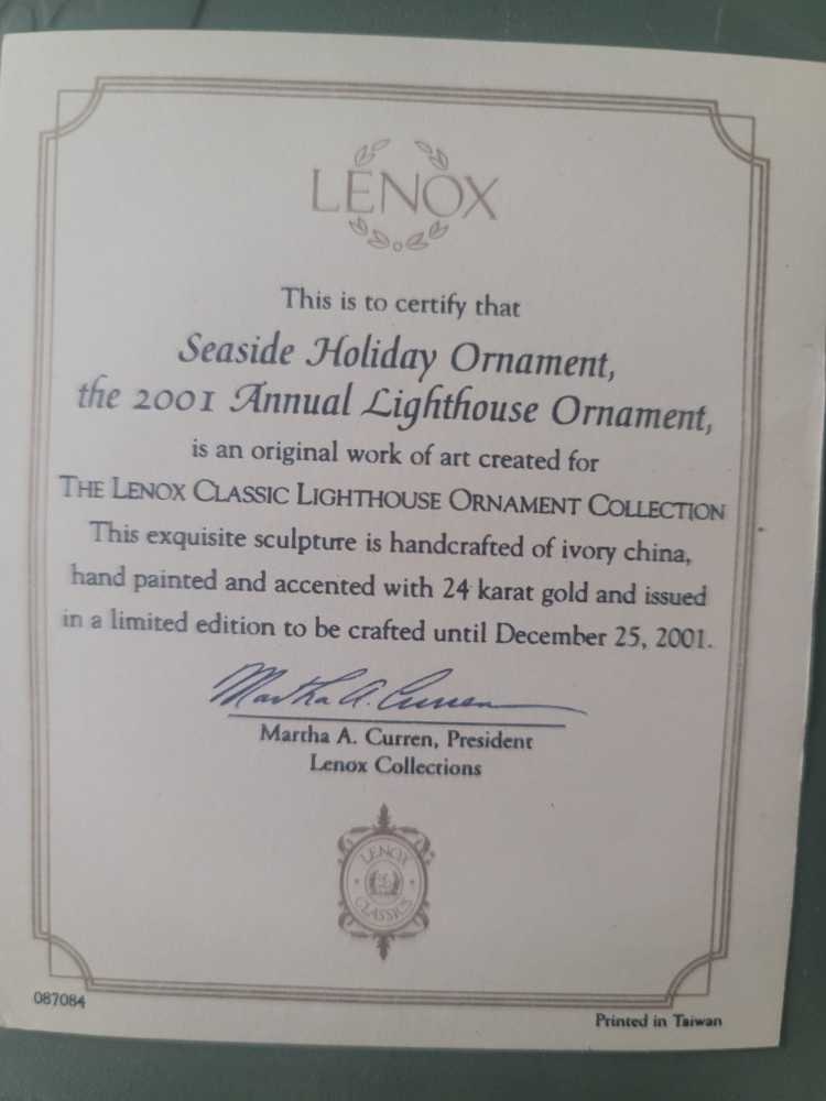 Lenox Lighthouse  - Lenox Annual Ornaments (Lighthouses) ornament collectible - Main Image 3