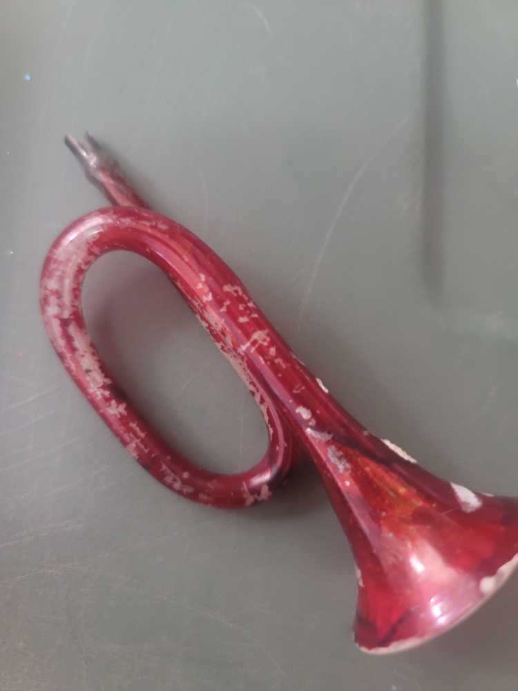 Vintage Glass Trumpet   ornament collectible - Main Image 2